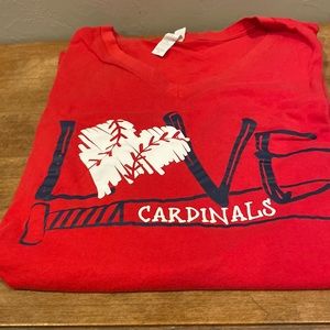 Saint Louis love Cardinals baseball T-shirt size 2 XL